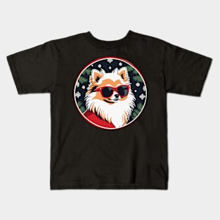 Pomeranian Christmas Drawing Kids T-Shirt